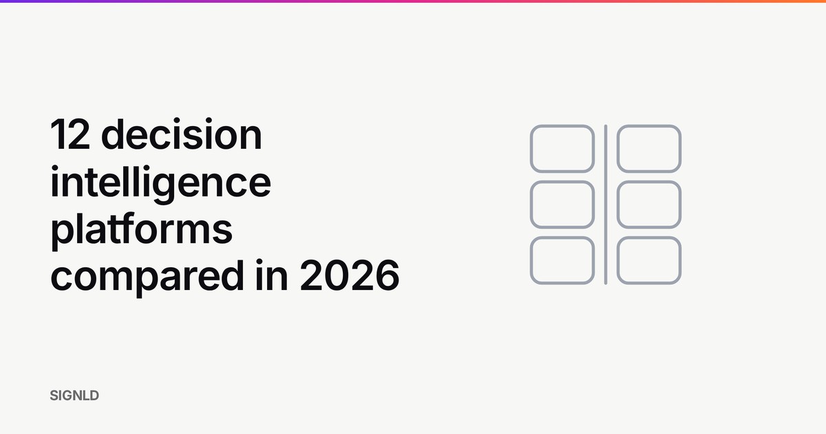 12 decision intelligence platforms compared in 2026