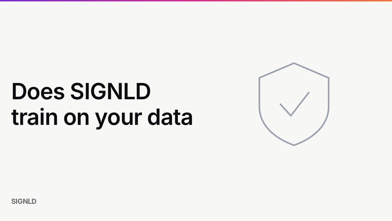 Does SIGNLD train on your data