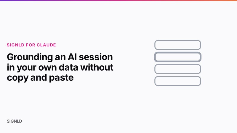 Grounding an AI session in your own data without copy and paste