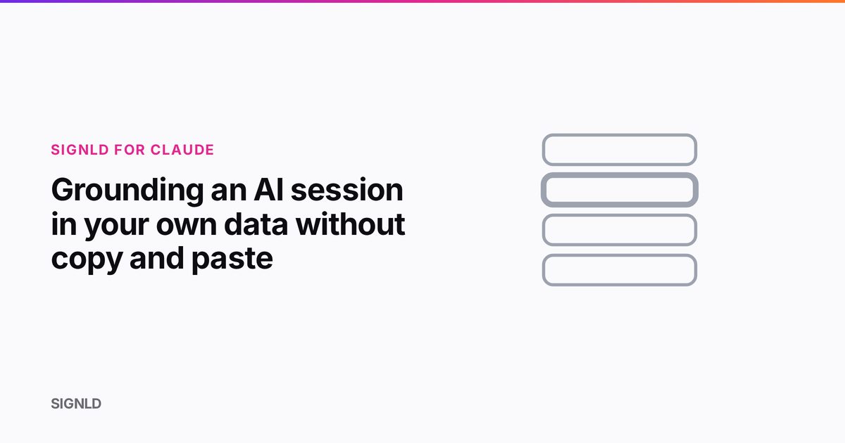 Grounding an AI session in your own data without copy and paste