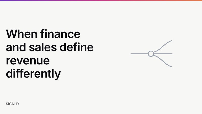 When finance and sales define revenue differently