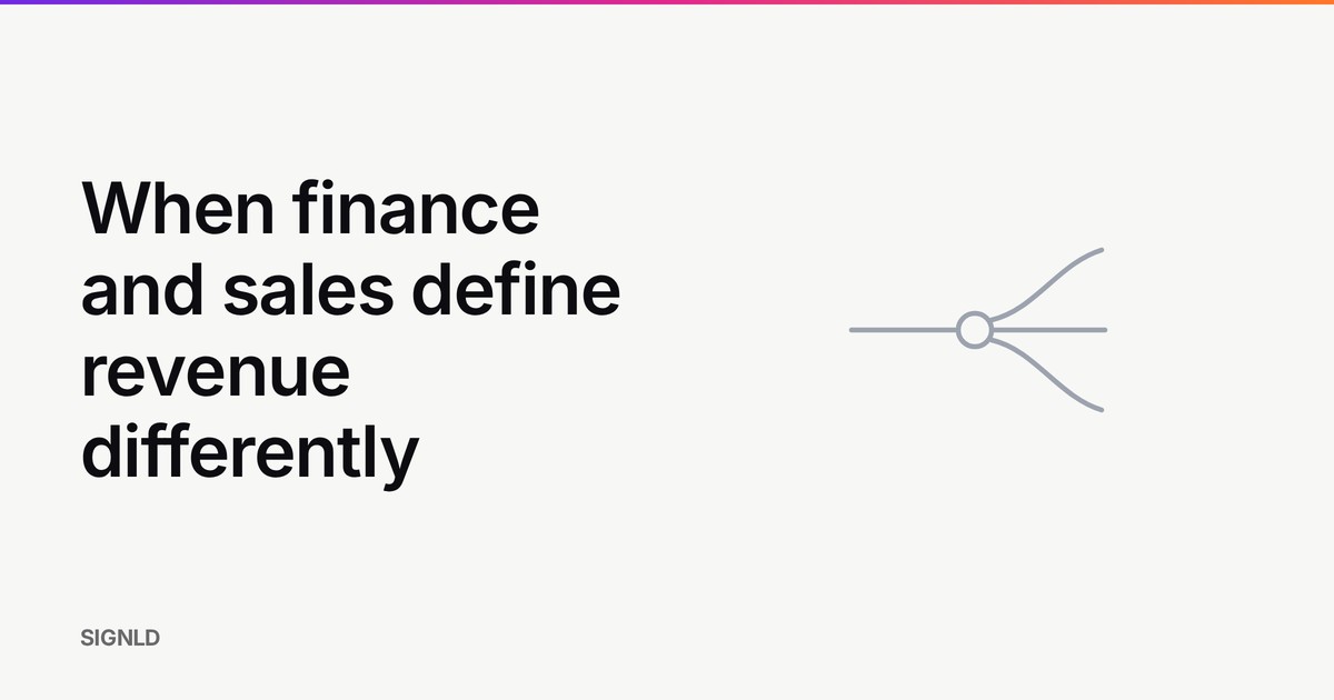 When finance and sales define revenue differently