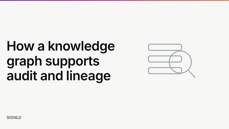 How a knowledge graph supports audit and lineage