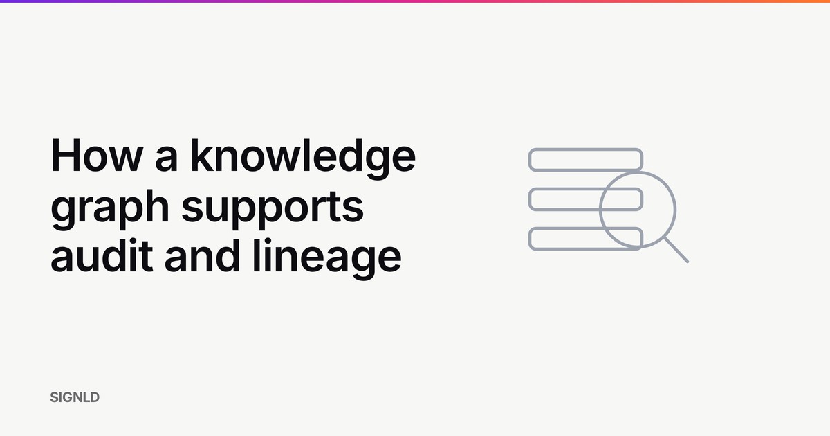 How a knowledge graph supports audit and lineage