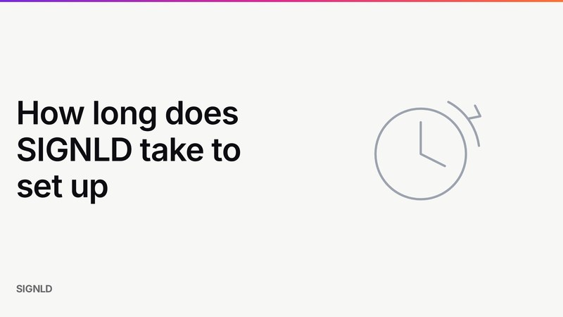 How long does SIGNLD take to set up