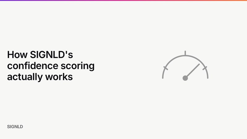 How SIGNLD's confidence scoring actually works
