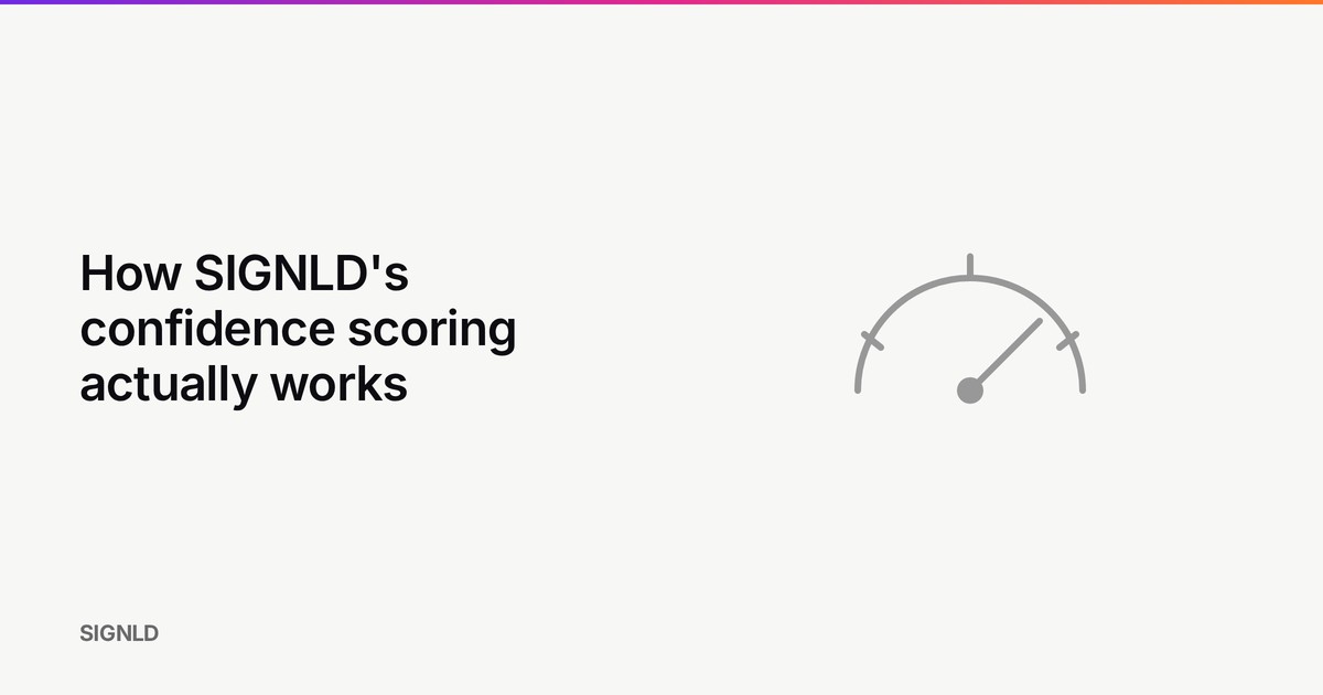 How SIGNLD's confidence scoring actually works