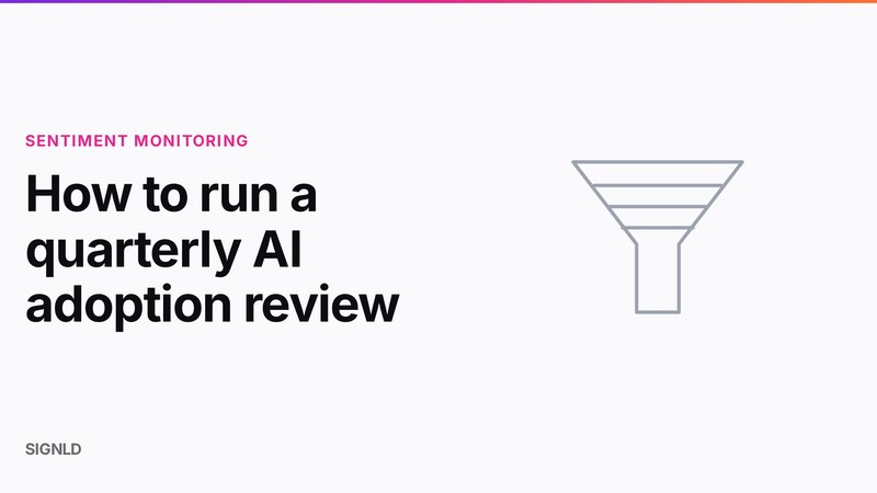How to run a quarterly AI adoption review