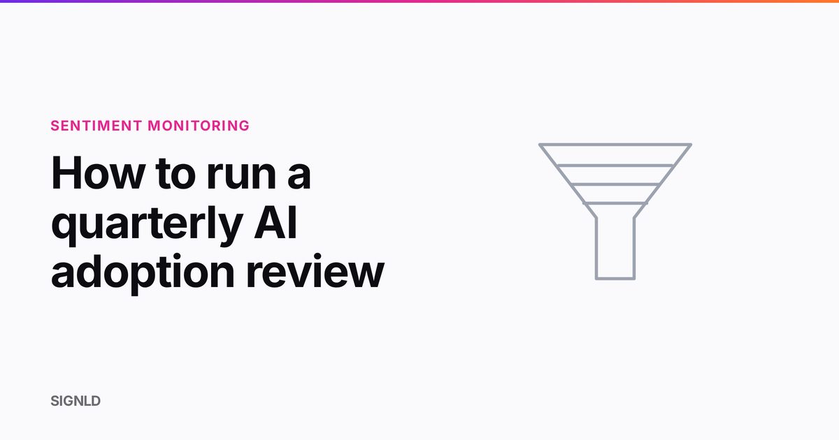 How to run a quarterly AI adoption review