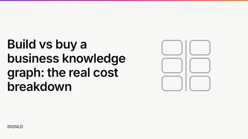 Build vs buy a business knowledge graph: the real cost breakdown