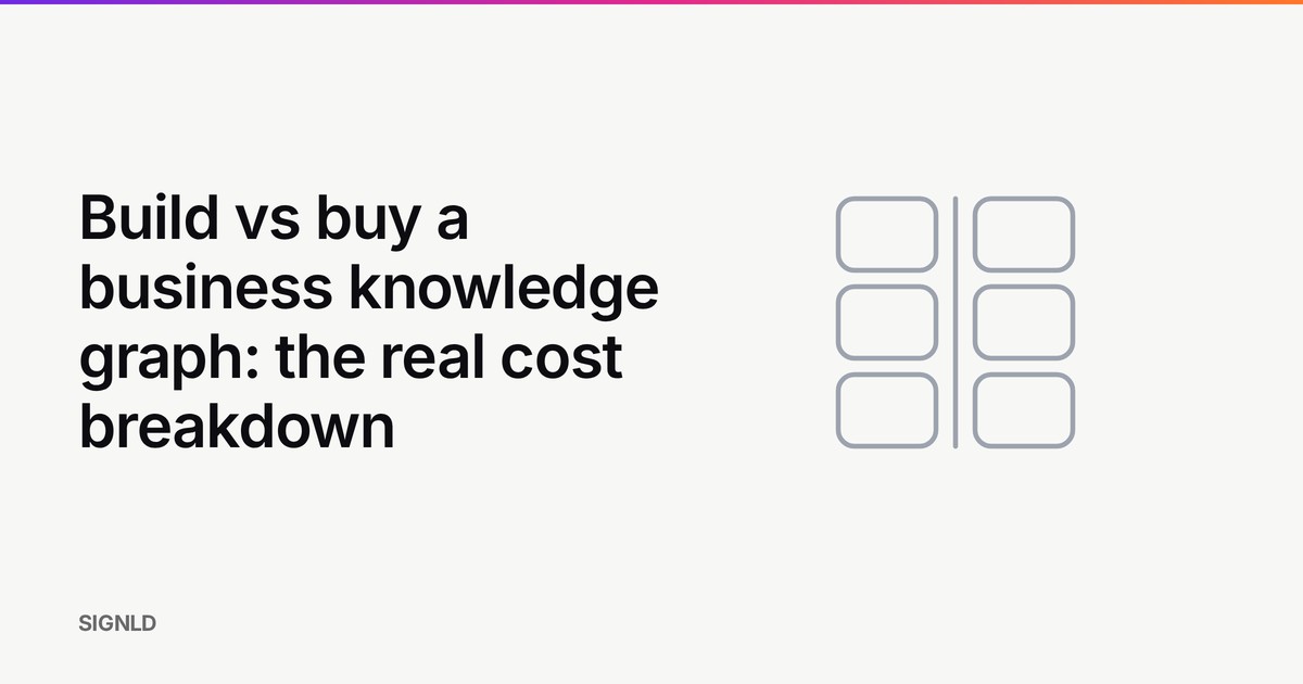 Build vs buy a business knowledge graph: the real cost breakdown