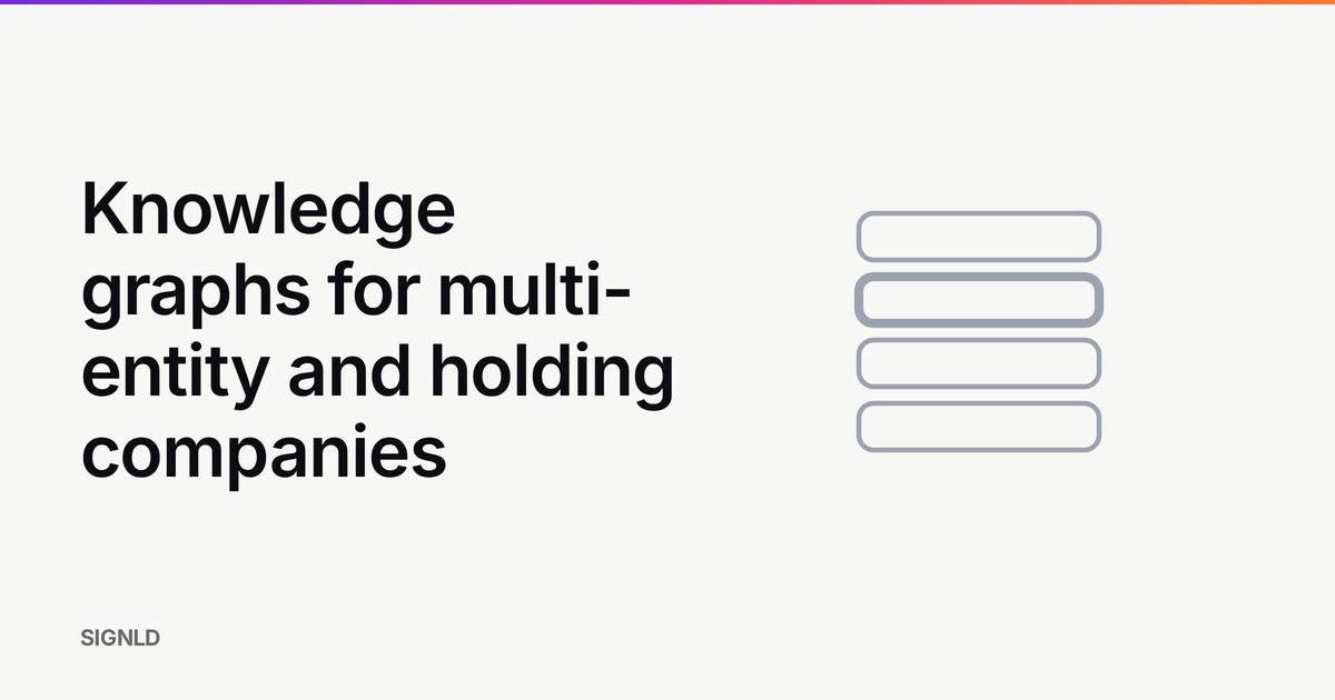 Knowledge graphs for multi-entity and holding companies