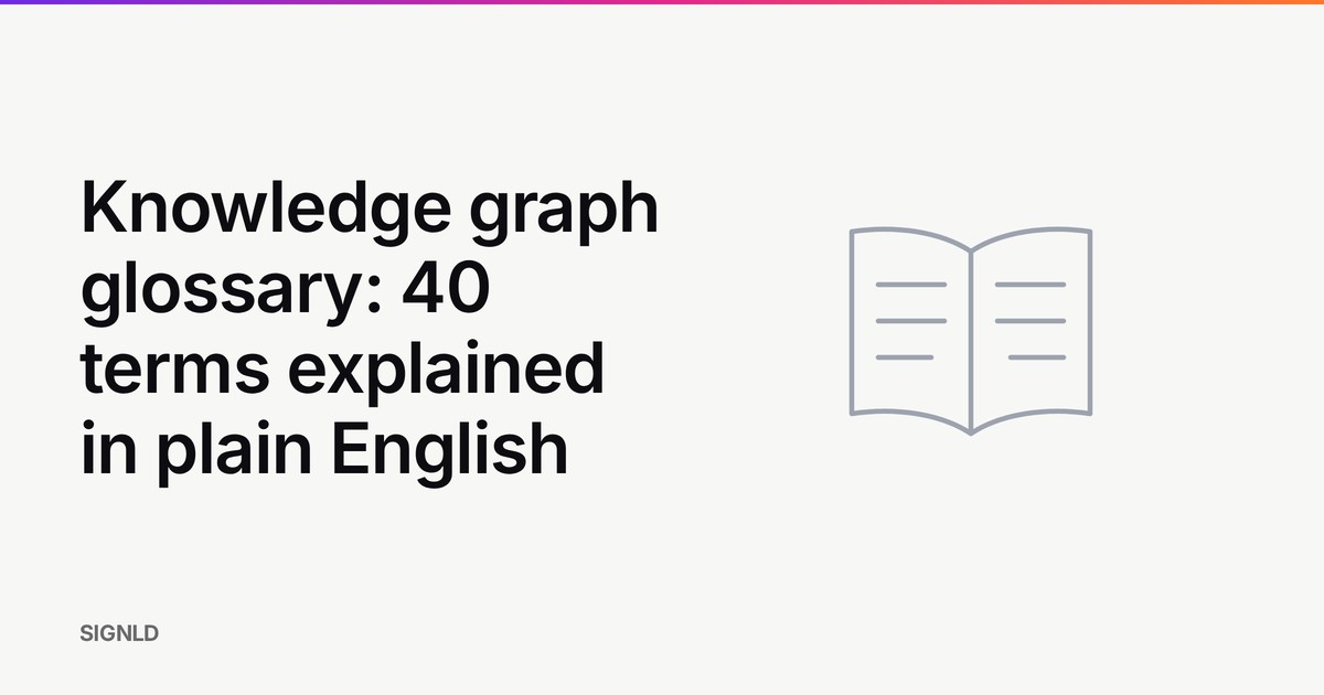 Knowledge graph glossary: 40 terms explained in plain English