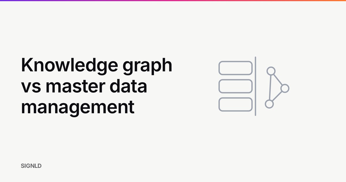 Knowledge graph vs master data management