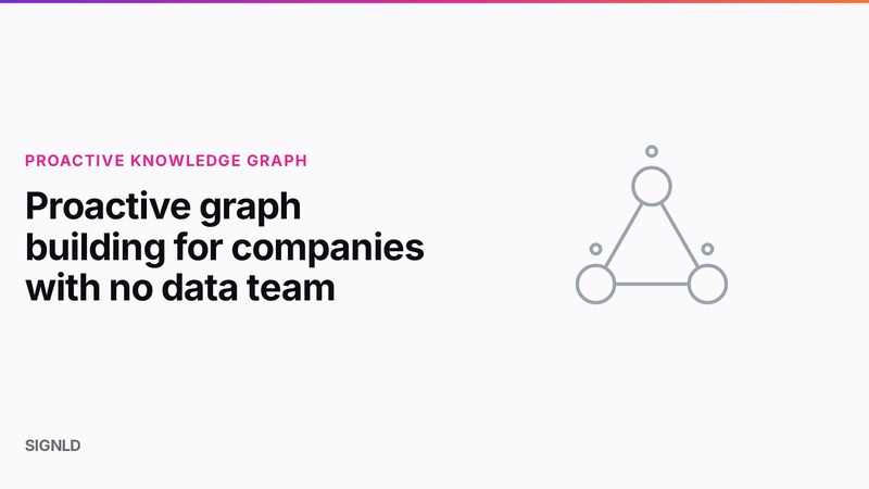 Proactive graph building for companies with no data team