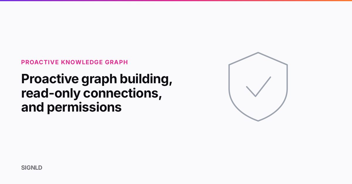 Proactive graph building, read-only connections, and permissions