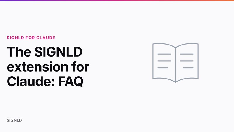 The SIGNLD extension for Claude: FAQ