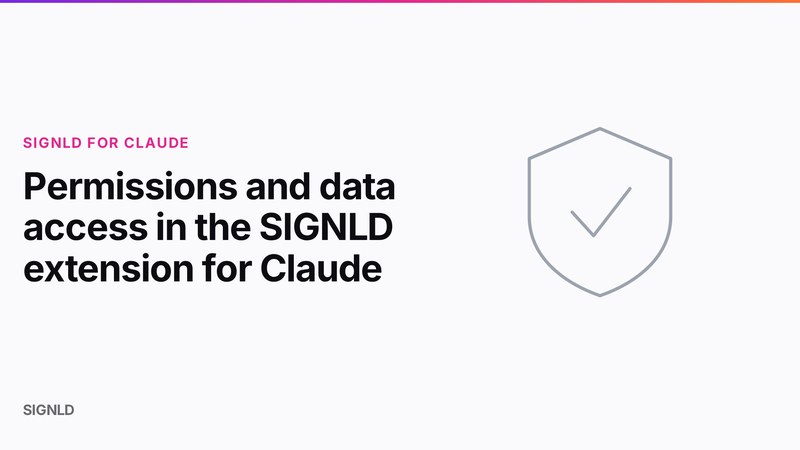 Permissions and data access in the SIGNLD extension for Claude