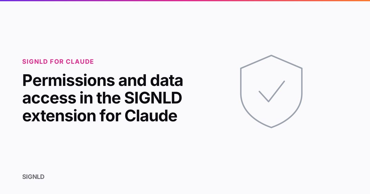 Permissions and data access in the SIGNLD extension for Claude