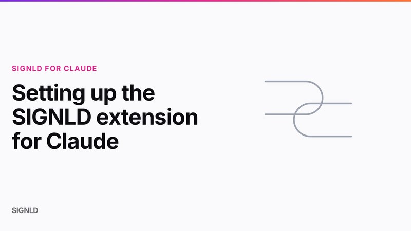 Setting up the SIGNLD extension for Claude