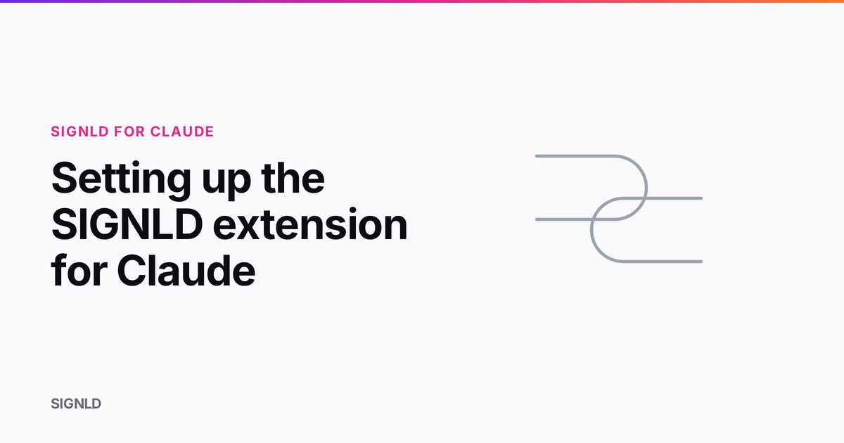 Setting up the SIGNLD extension for Claude