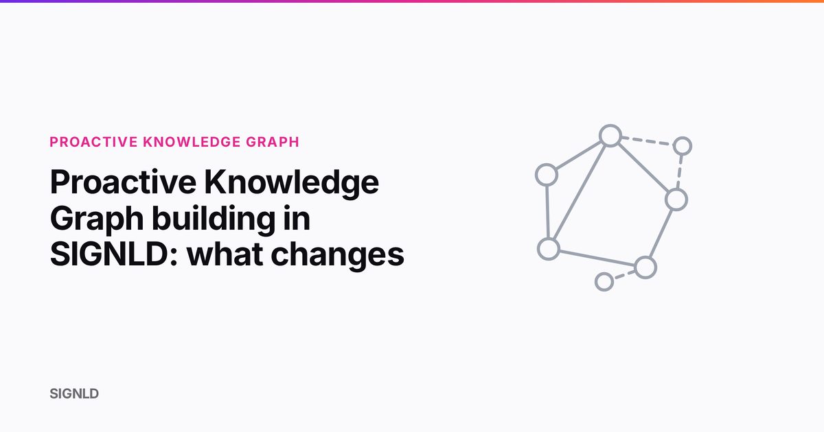Proactive Knowledge Graph building in SIGNLD: what changes