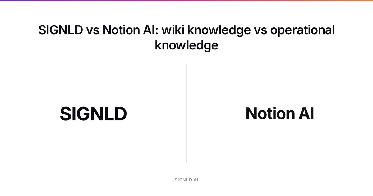 SIGNLD vs Notion AI: wiki knowledge vs operational knowledge