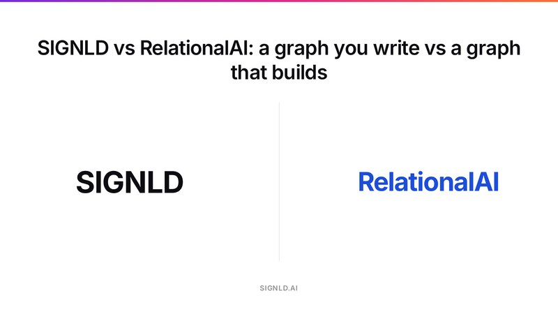 SIGNLD vs RelationalAI: a graph you write vs a graph that builds