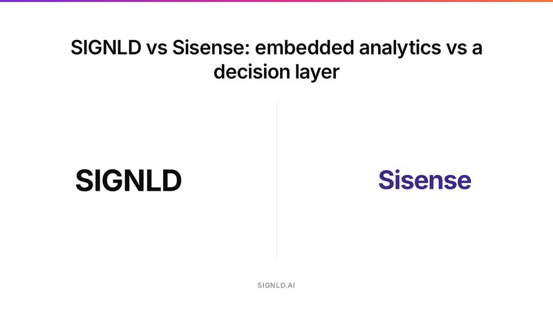 SIGNLD vs Sisense: embedded analytics vs a decision layer