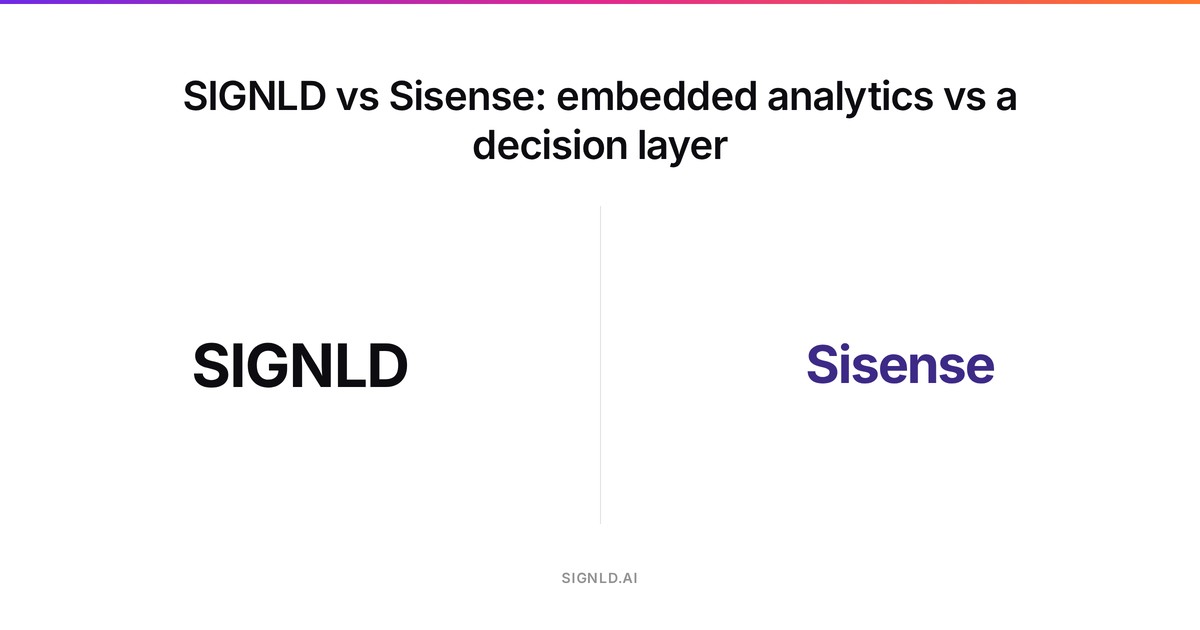 SIGNLD vs Sisense: embedded analytics vs a decision layer