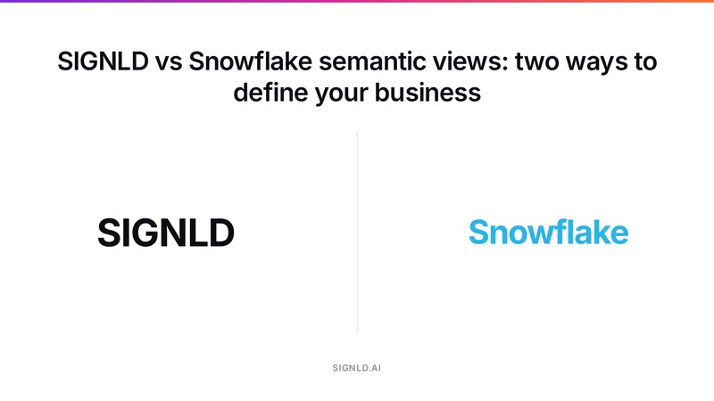 SIGNLD vs Snowflake semantic views: two ways to define your business