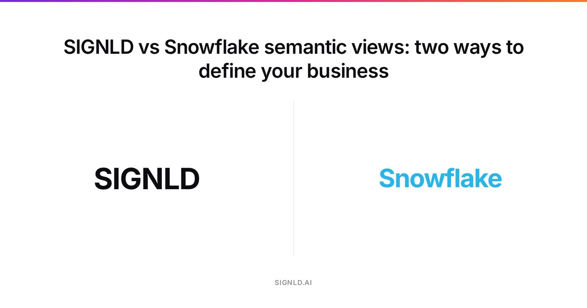 SIGNLD vs Snowflake semantic views: two ways to define your business