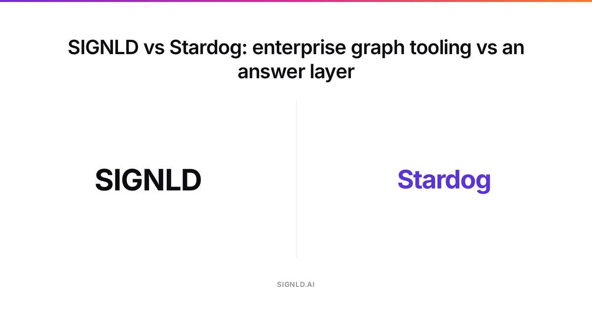 SIGNLD vs Stardog: enterprise graph tooling vs an answer layer