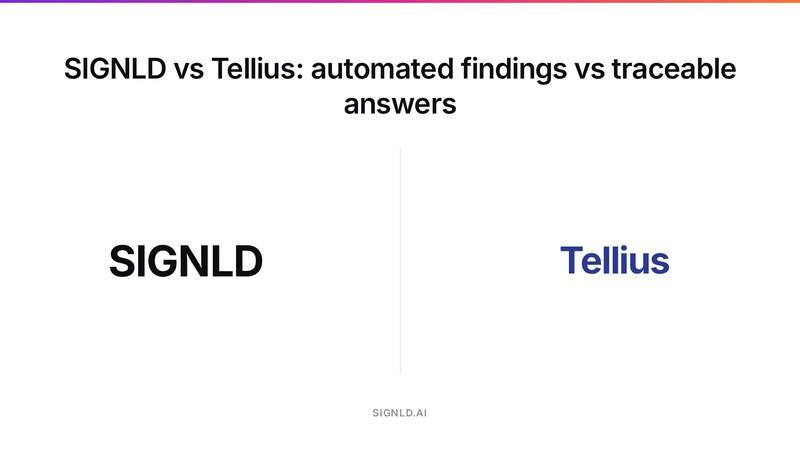 SIGNLD vs Tellius: automated findings vs traceable answers
