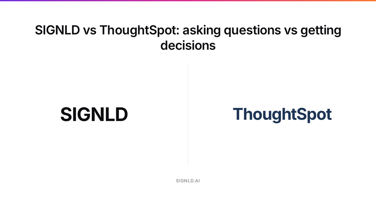 SIGNLD vs ThoughtSpot: asking questions vs getting decisions