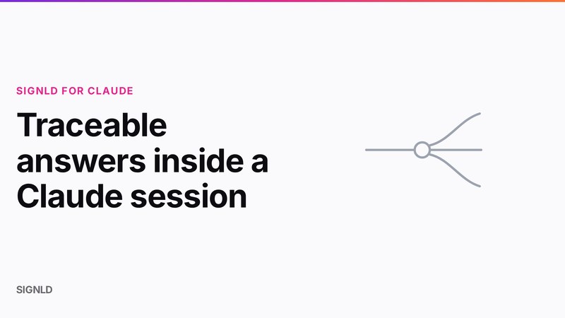 Traceable answers inside a Claude session