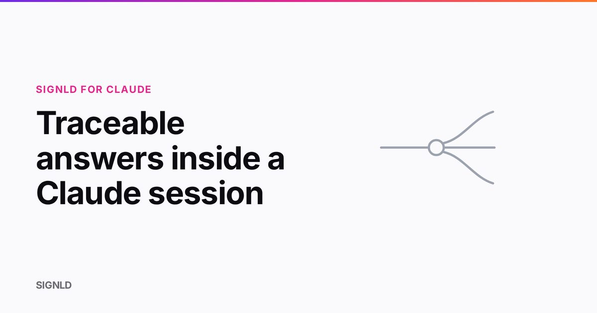 Traceable answers inside a Claude session