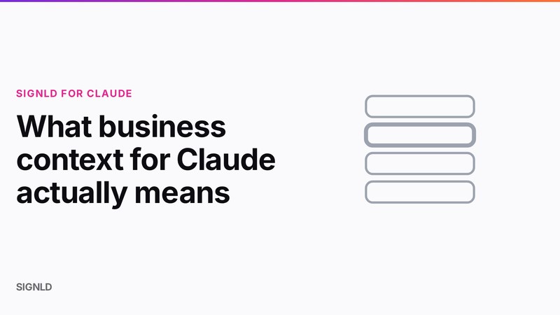 What business context for Claude actually means