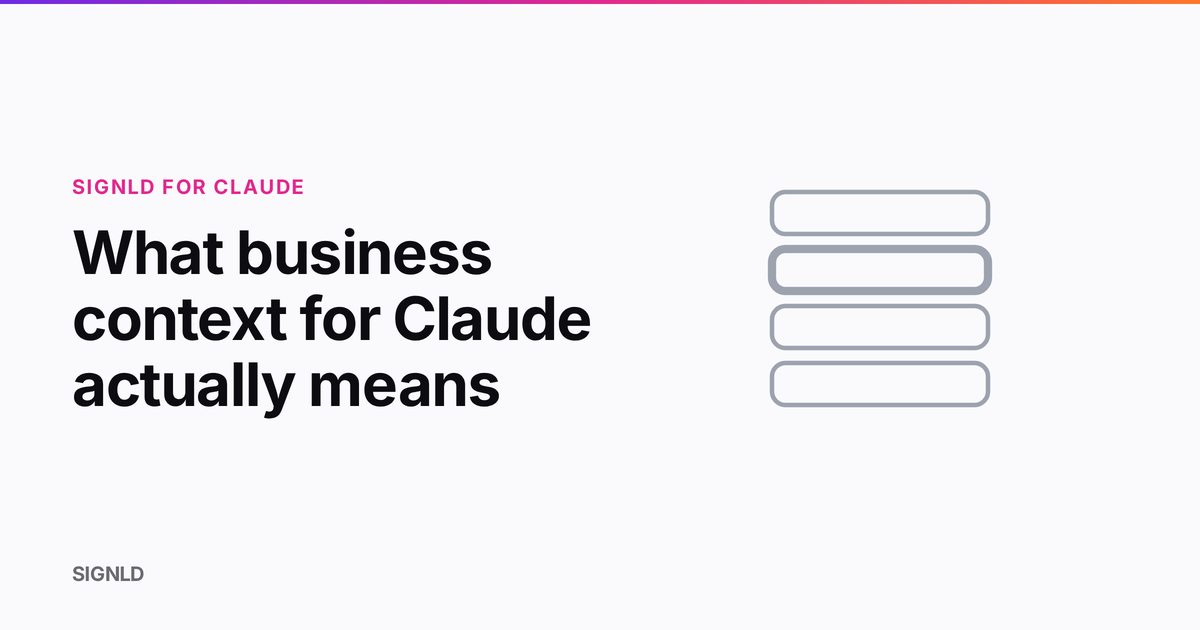 What business context for Claude actually means