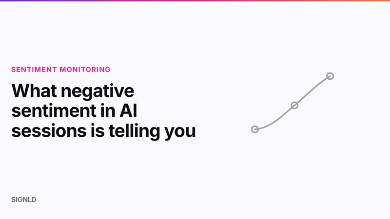 What negative sentiment in AI sessions is telling you
