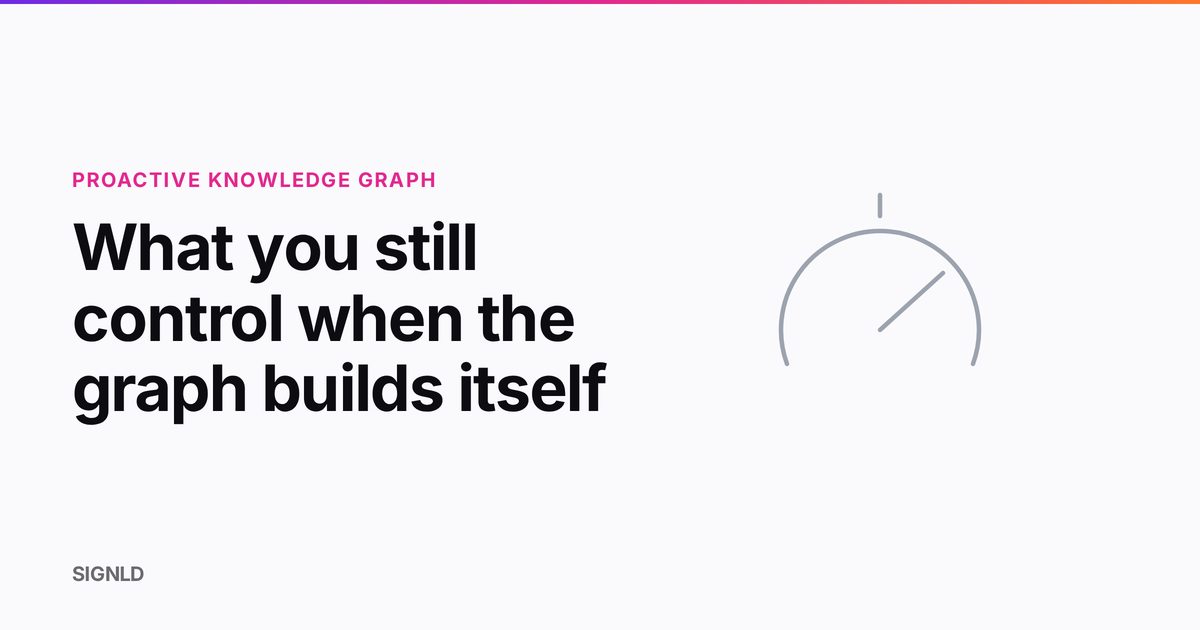 What you still control when the graph builds itself