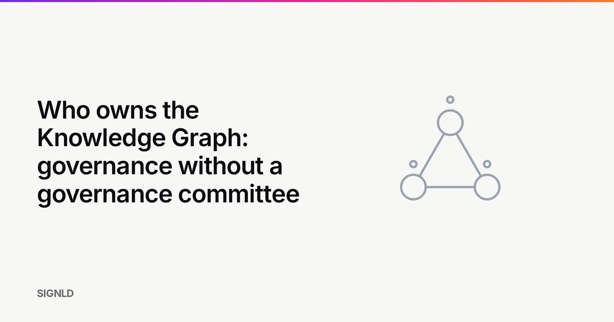 Who owns the Knowledge Graph: governance without a governance committee