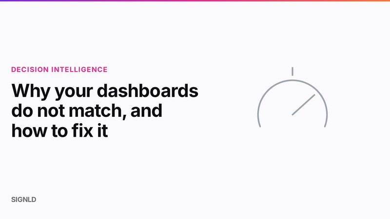 Why your dashboards do not match, and how to fix it