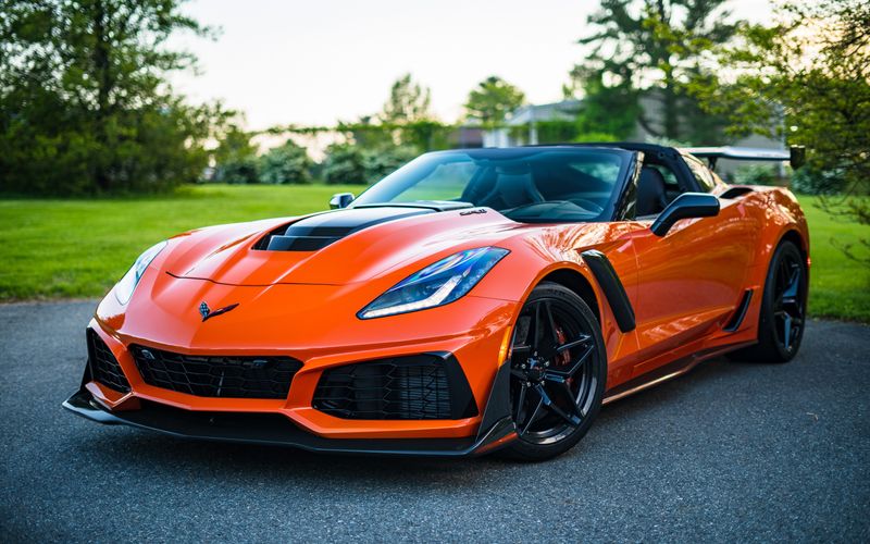 Luxury sports car parked on a driveway